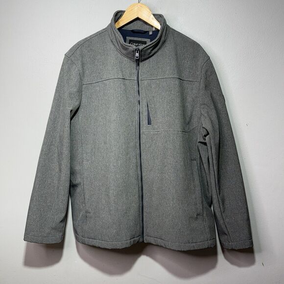 Calvin Klein Water Resistant 4-Way Stretch Jacket Men’s Size XXL Gray - Picture 1 of 7
